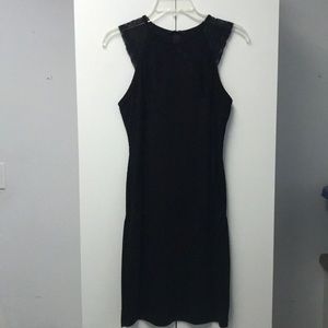 Black dress with lace detail